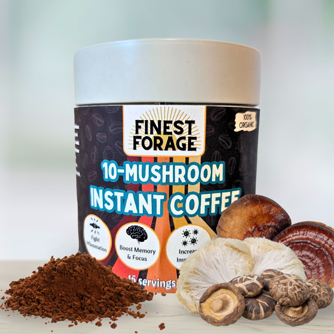 Finest Forage Instant Cofee with 10 Mushroom Blend