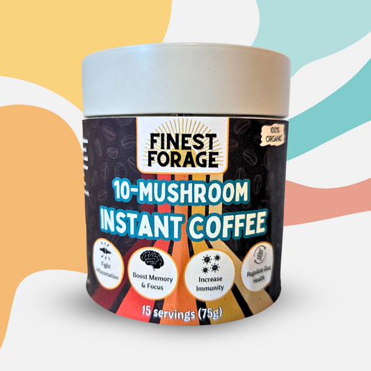 Finest Forage Instant Cofee with 10 Mushroom Blend