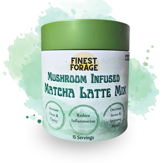 Finest Forage Mushroom Infused Instant Matcha Latte Blend